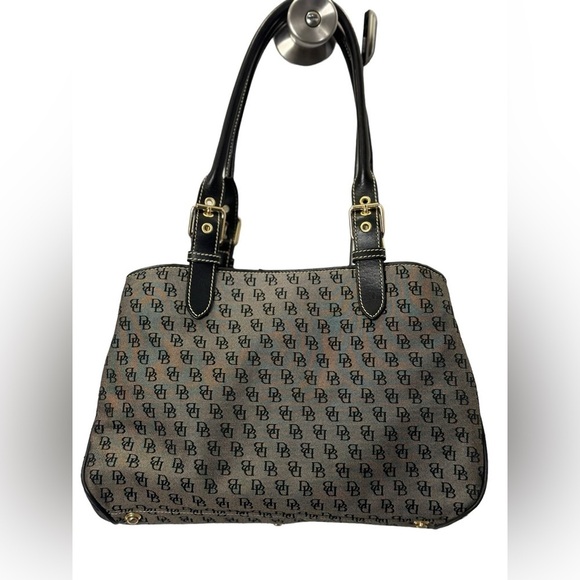 Dooney & Bourke Canvas bag with Leather Handle and Trim - Picture 16 of 16